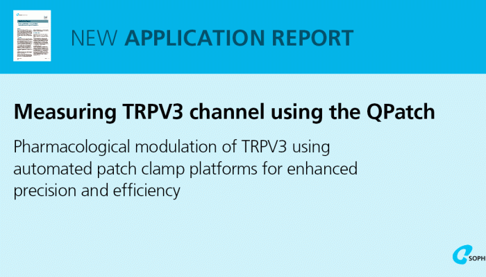 QPatchを用いたTRPV3ロバストアッセイで温度効果が明らかに